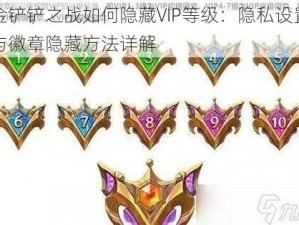 金铲铲之战如何隐藏VIP等级：隐私设置与徽章隐藏方法详解