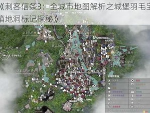 《刺客信条3：全城市地图解析之城堡羽毛宝箱地洞标记探秘》