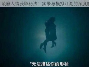 《江陵府人情获取秘法：实录与模拟江湖的深度解析》