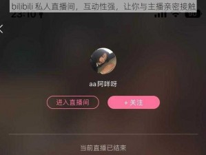 bilibili 私人直播间，互动性强，让你与主播亲密接触