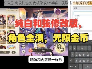 《纯白和弦》高级礼包免费领取攻略详解：获取途径与操作方法解析