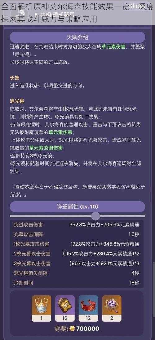 全面解析原神艾尔海森技能效果一览：深度探索其战斗威力与策略应用