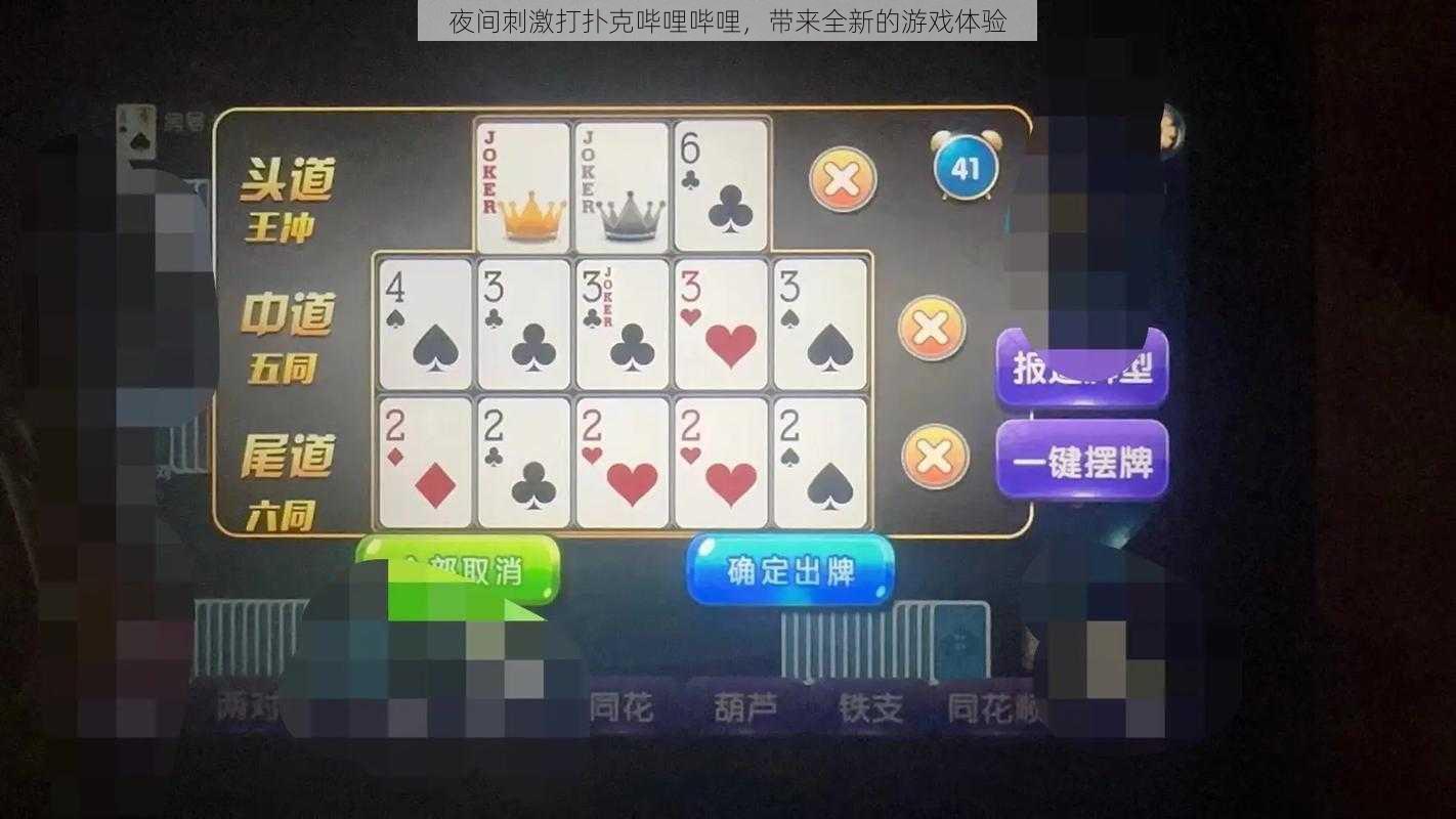 夜间刺激打扑克哔哩哔哩，带来全新的游戏体验