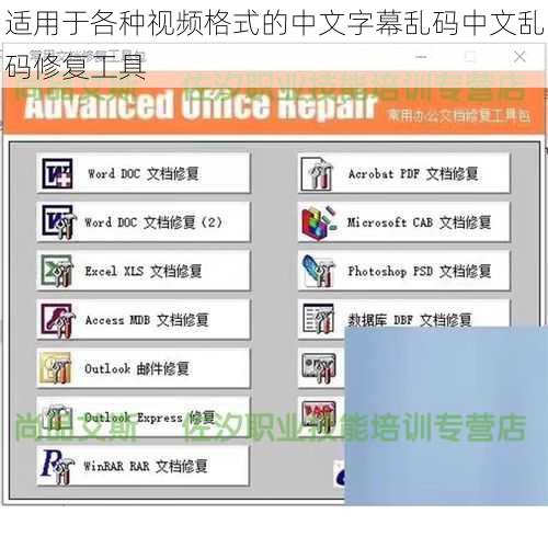 适用于各种视频格式的中文字幕乱码中文乱码修复工具