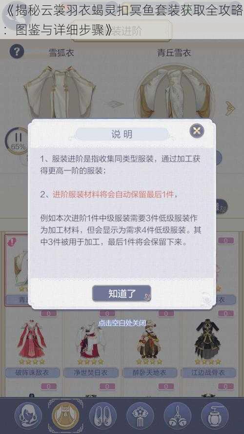 《揭秘云裳羽衣蝎灵扣冥鱼套装获取全攻略：图鉴与详细步骤》