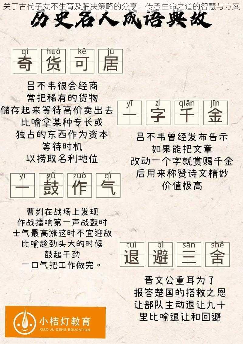 关于古代子女不生育及解决策略的分享：传承生命之道的智慧与方案