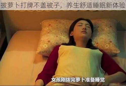 拔萝卜打牌不盖被子，养生舒适睡眠新体验