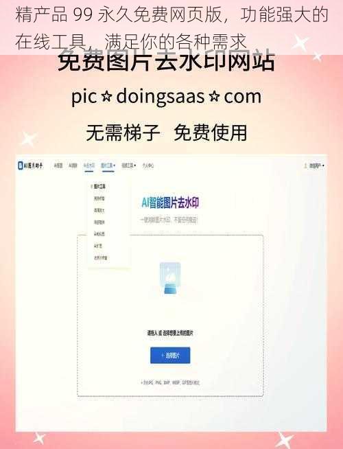 精产品 99 永久免费网页版，功能强大的在线工具，满足你的各种需求