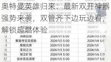 奥特曼英雄归来：最新双开神器强势来袭，双管齐下边玩边看，解锁超燃体验