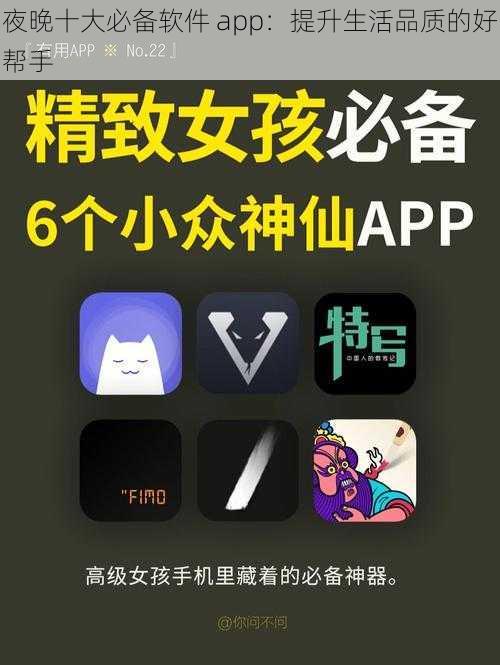 夜晚十大必备软件 app：提升生活品质的好帮手