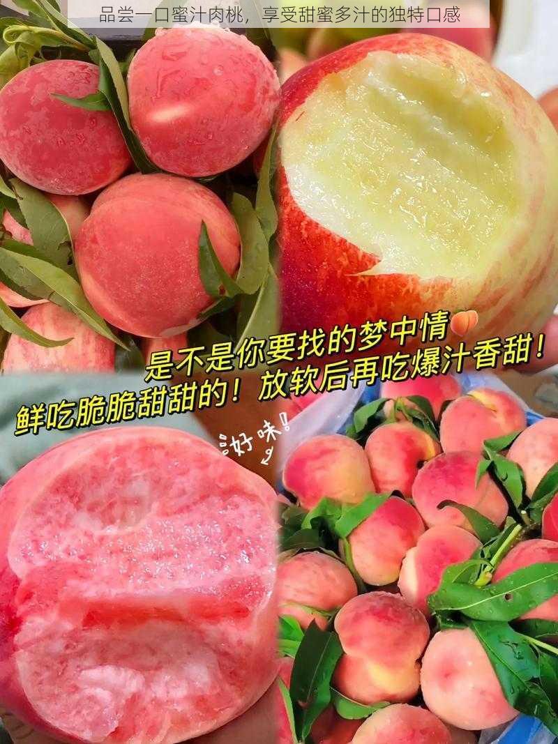 品尝一口蜜汁肉桃，享受甜蜜多汁的独特口感