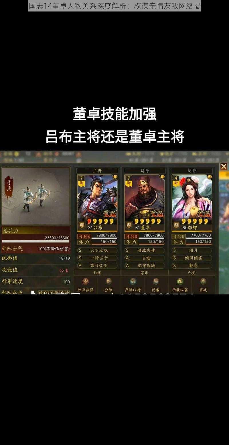 三国志14董卓人物关系深度解析：权谋亲情友敌网络揭秘