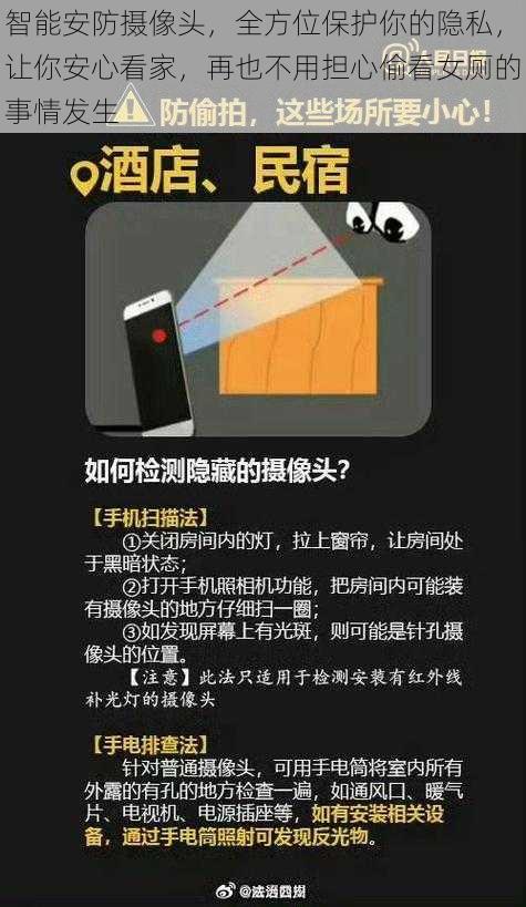 智能安防摄像头，全方位保护你的隐私，让你安心看家，再也不用担心偷看女厕的事情发生