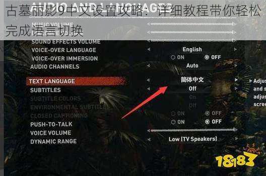 古墓丽影9中文设置攻略：详细教程带你轻松完成语言切换