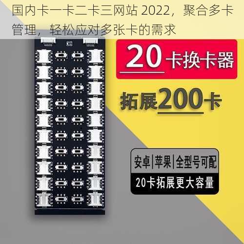 国内卡一卡二卡三网站 2022，聚合多卡管理，轻松应对多张卡的需求