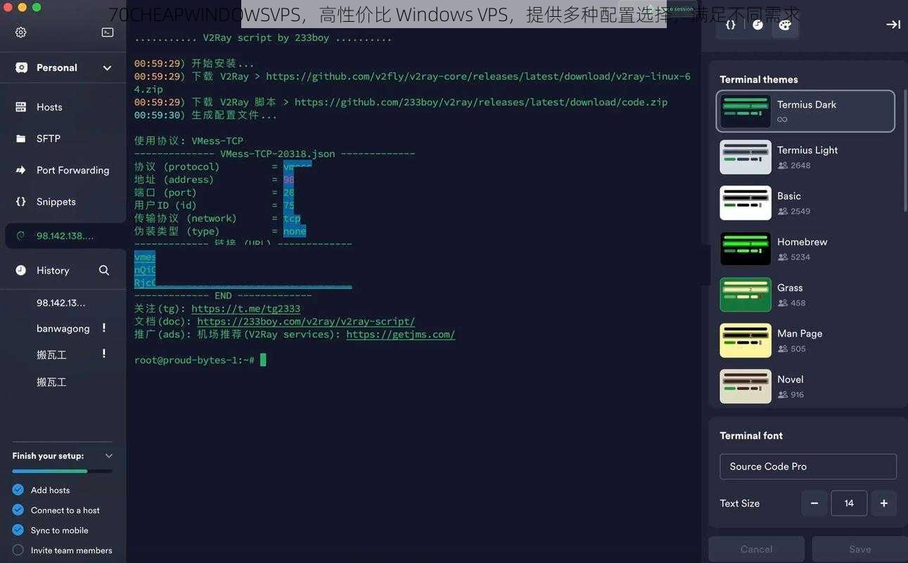 70CHEAPWINDOWSVPS，高性价比 Windows VPS，提供多种配置选择，满足不同需求