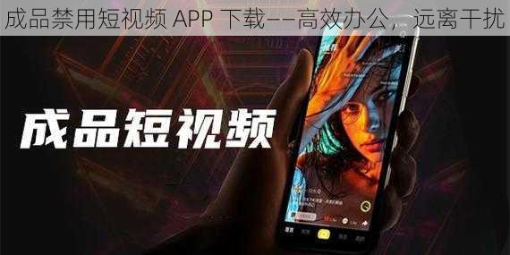 成品禁用短视频 APP 下载——高效办公，远离干扰