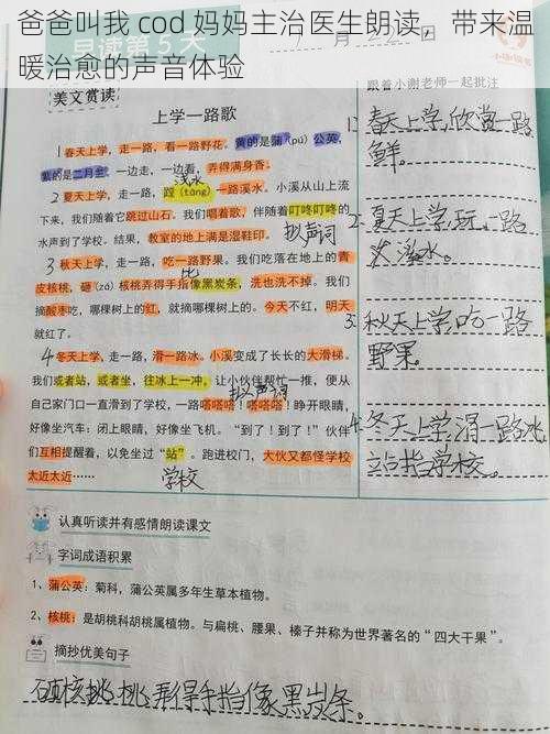 爸爸叫我 cod 妈妈主治医生朗读，带来温暖治愈的声音体验