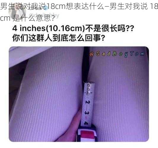 男生说对我说18cm想表达什么—男生对我说 18cm 是什么意思？