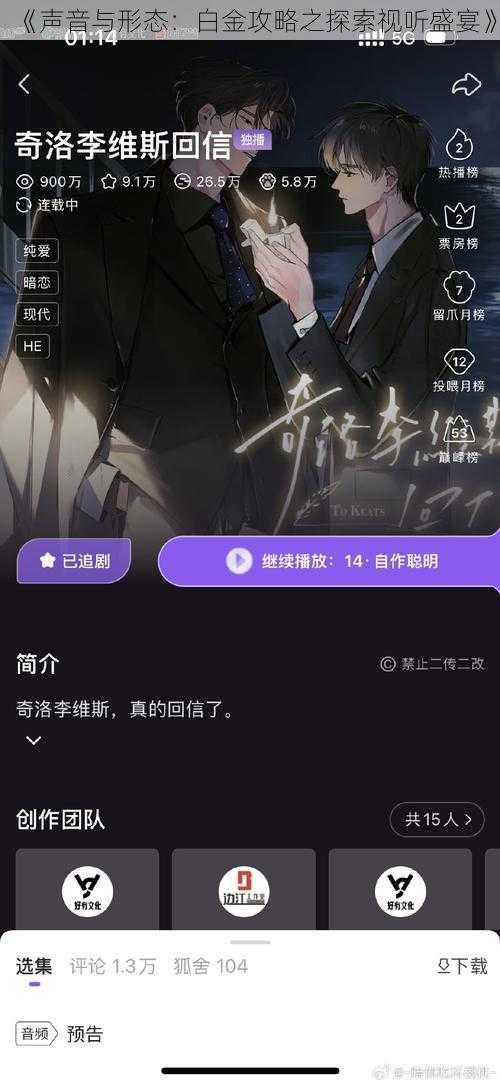 《声音与形态：白金攻略之探索视听盛宴》