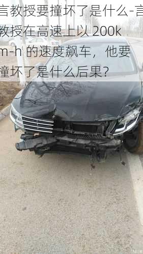 言教授要撞坏了是什么-言教授在高速上以 200km-h 的速度飙车，他要撞坏了是什么后果？