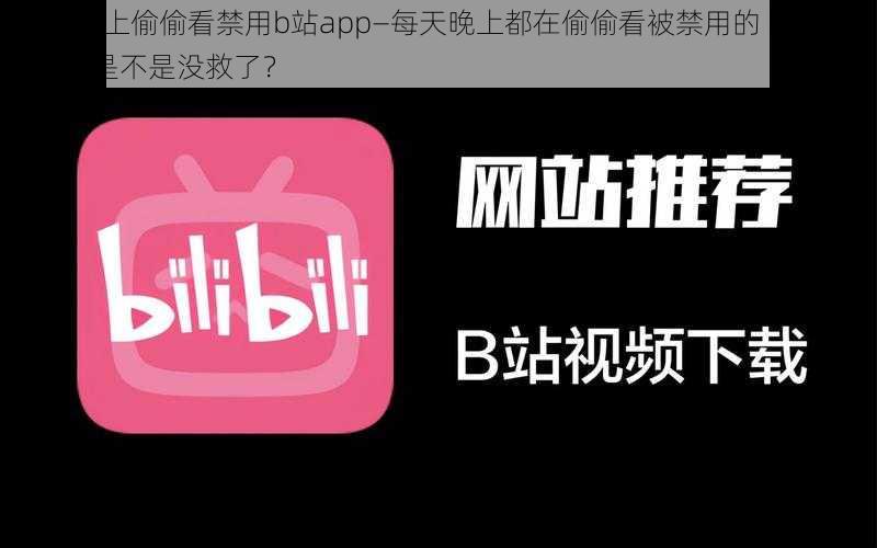 每天晚上偷偷看禁用b站app—每天晚上都在偷偷看被禁用的 b 站 app，我是不是没救了？