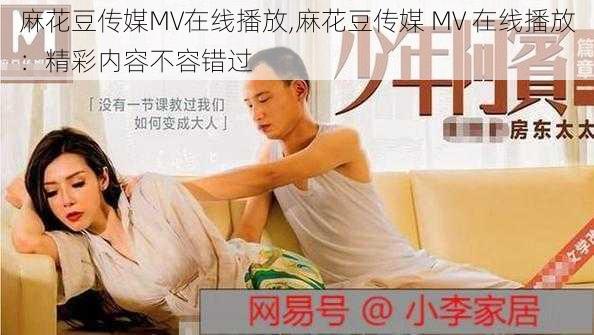 麻花豆传媒MV在线播放,麻花豆传媒 MV 在线播放：精彩内容不容错过