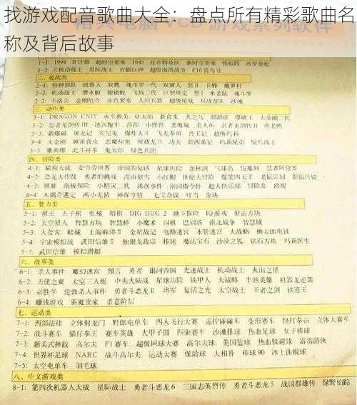 找游戏配音歌曲大全：盘点所有精彩歌曲名称及背后故事