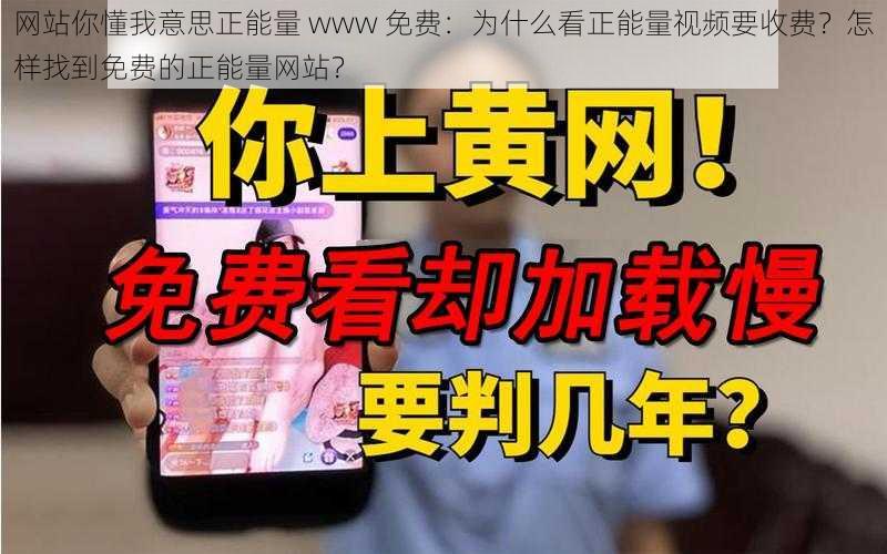 网站你懂我意思正能量 www 免费：为什么看正能量视频要收费？怎样找到免费的正能量网站？