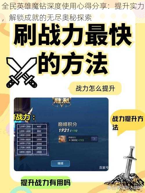 全民英雄魔钻深度使用心得分享：提升实力，解锁成就的无尽奥秘探索