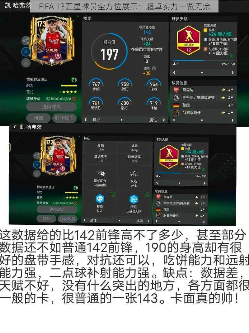 FIFA 13五星球员全方位展示：超卓实力一览无余